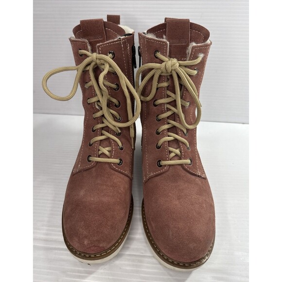 Overland Women’s Bree Wool Lined Water Resistant Leather Suede Boots Sz 37/6.5-7 - Picture 3 of 12